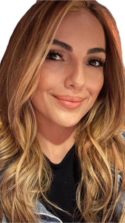 Long balayage waves in caramel and blonde