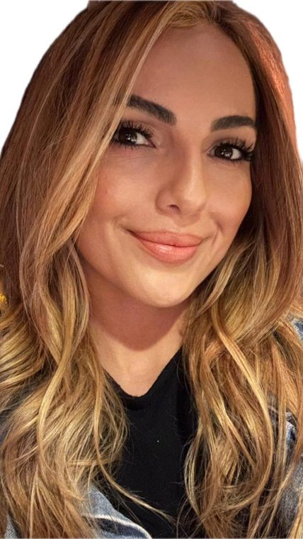 Long caramel balayage with a soft curl, coloured at Shear Lady Salon LLC